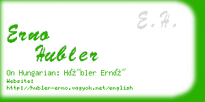 erno hubler business card